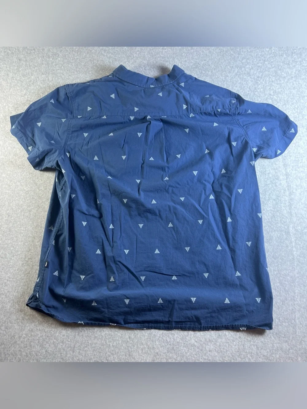 The North Face Men's Short-Sleeve Navy Button-Up Shirt men’s 2xl